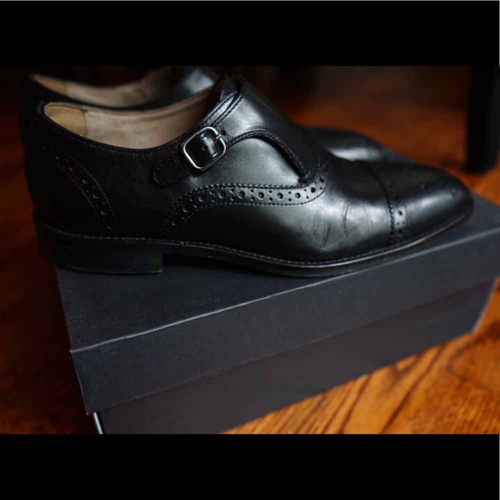 Banana Republic leather monk strap dress shoes